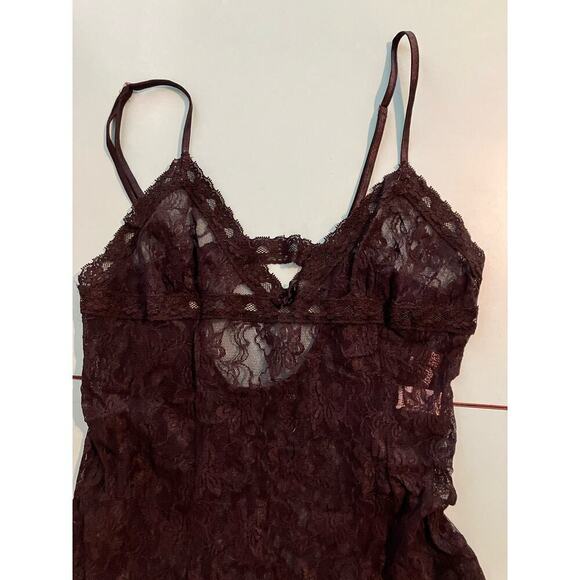 Frederick's of Hollywood Black Sheer Lace Camisole Whimsigoth Dark Grunge Fairy - Picture 2 of 8